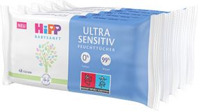 HiPP Babysanft Čistící vlhčené ubrousky ULTRA SENSITIV 5 x 48 ks