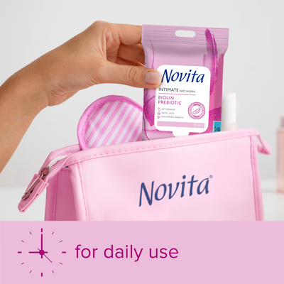 Novita Biolin Prebiotic Vlhčené ubrousky na intimní hygienu