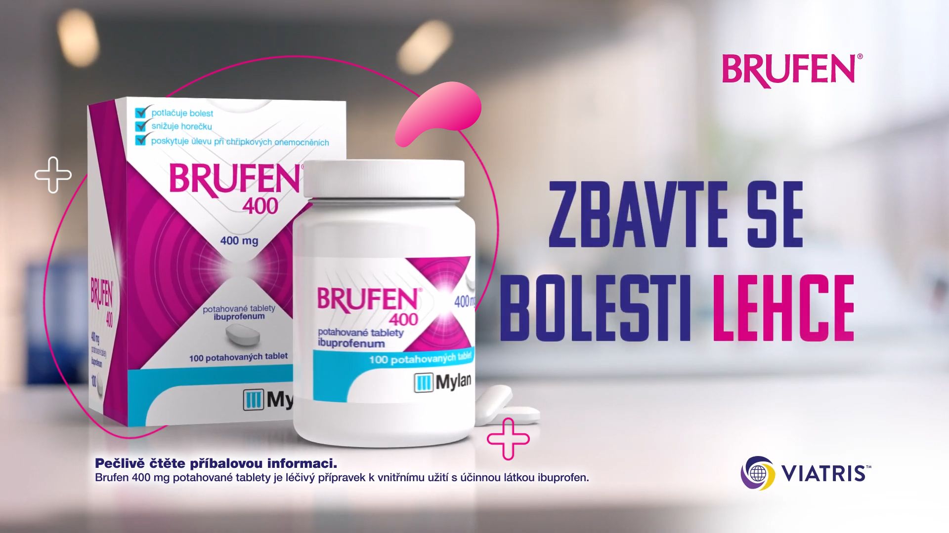 brufen, bolest zubů, bolest zad, menstruační bolesti, bolest hlavy