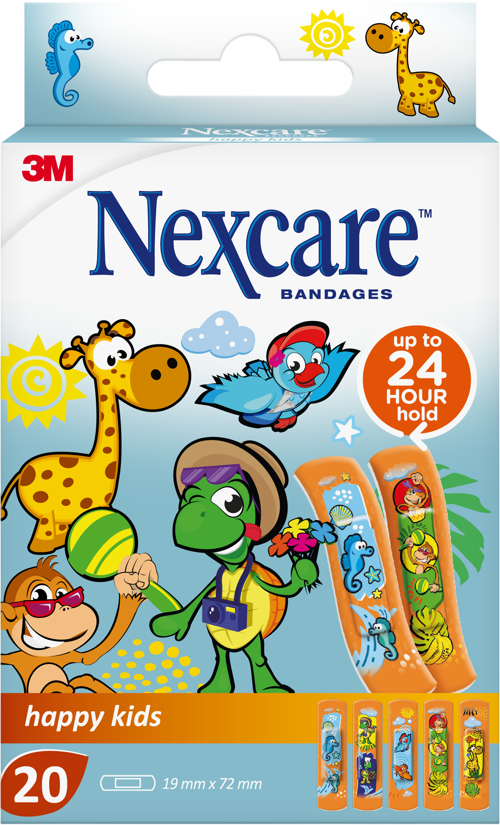3M Nexcare Happy Kids náplast ZOO 20 ks