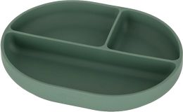 Petite&Mars Talířek silikonový dělící oválný Take&Match Misty Green 6m+