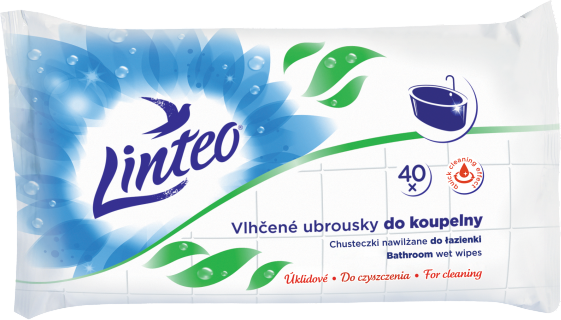 Linteo Vlhčené ubrousky do koupelny 40 ks