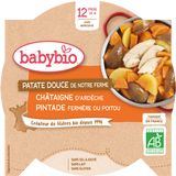 Babybio sladké brambory s kaštanovým pyré a farmářskou perličkou 230 g