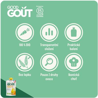 Good Goût BIO Hruška s klementinkou 120 g