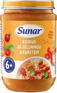 Sunar Příkrm kuskus se zeleninou a kuřetem 6m+, 190 g