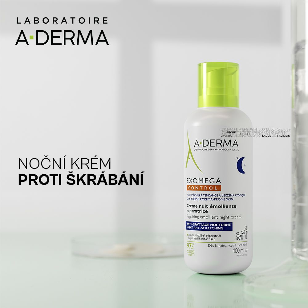 A-Derma Exomega Control Rregenerační emolienční noční krém 400 ml