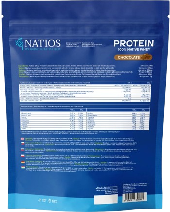 Natios Native Whey Protein, Čokoláda 1000 g