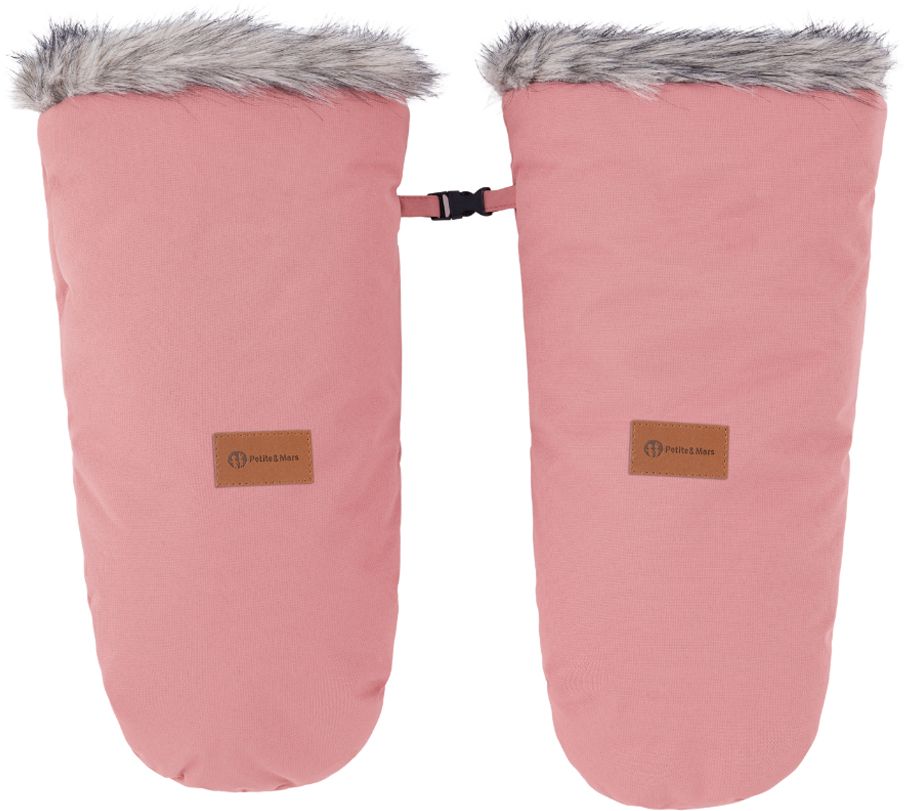 Petite&Mars Set zimní fusak Comfy 4v1 + rukavice na kočárek Fjora Old Rose