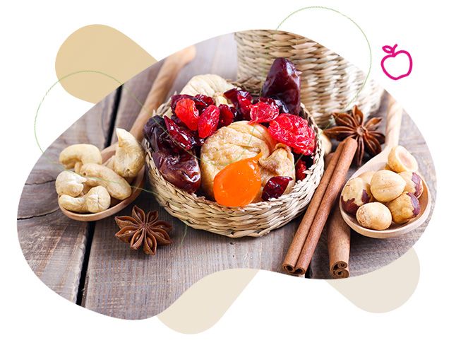 mixit, oriešky, ovocie, müsli, kaša, raňajky