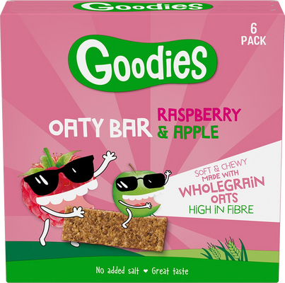 Goodies Ovesné tyčinky malina a jablko 6 x 23 g