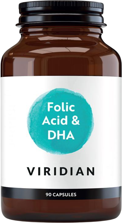 Viridian Folic Acid with DHA 90 kapslí