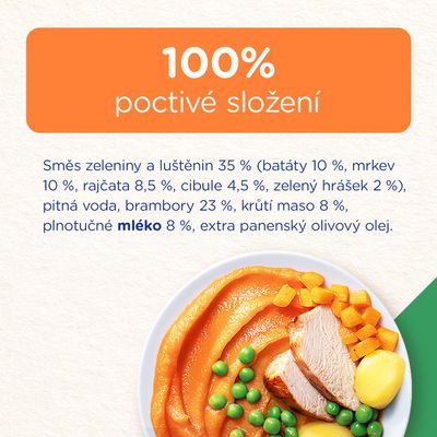 Sunar Příkrm batátová kaše s krůtím masem 6m+, 190 g