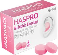 Haspro Mold6 silikonové špunty do uší, růžové 6 párů 12 ks