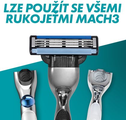 Gillette Mach3 Náhradní hlavice pro muže 12 ks