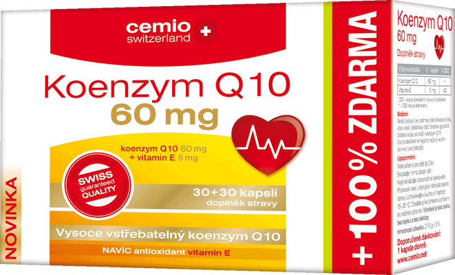 Cemio Koenzym Q 10 60 mg orální tobolky 30 + 30