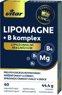 Vitar Kings LIPOMAGNE + B komplex 60 kapslí