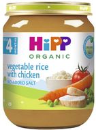 HiPP BIO Zelenina a rýže s kuřecím masem 125 g