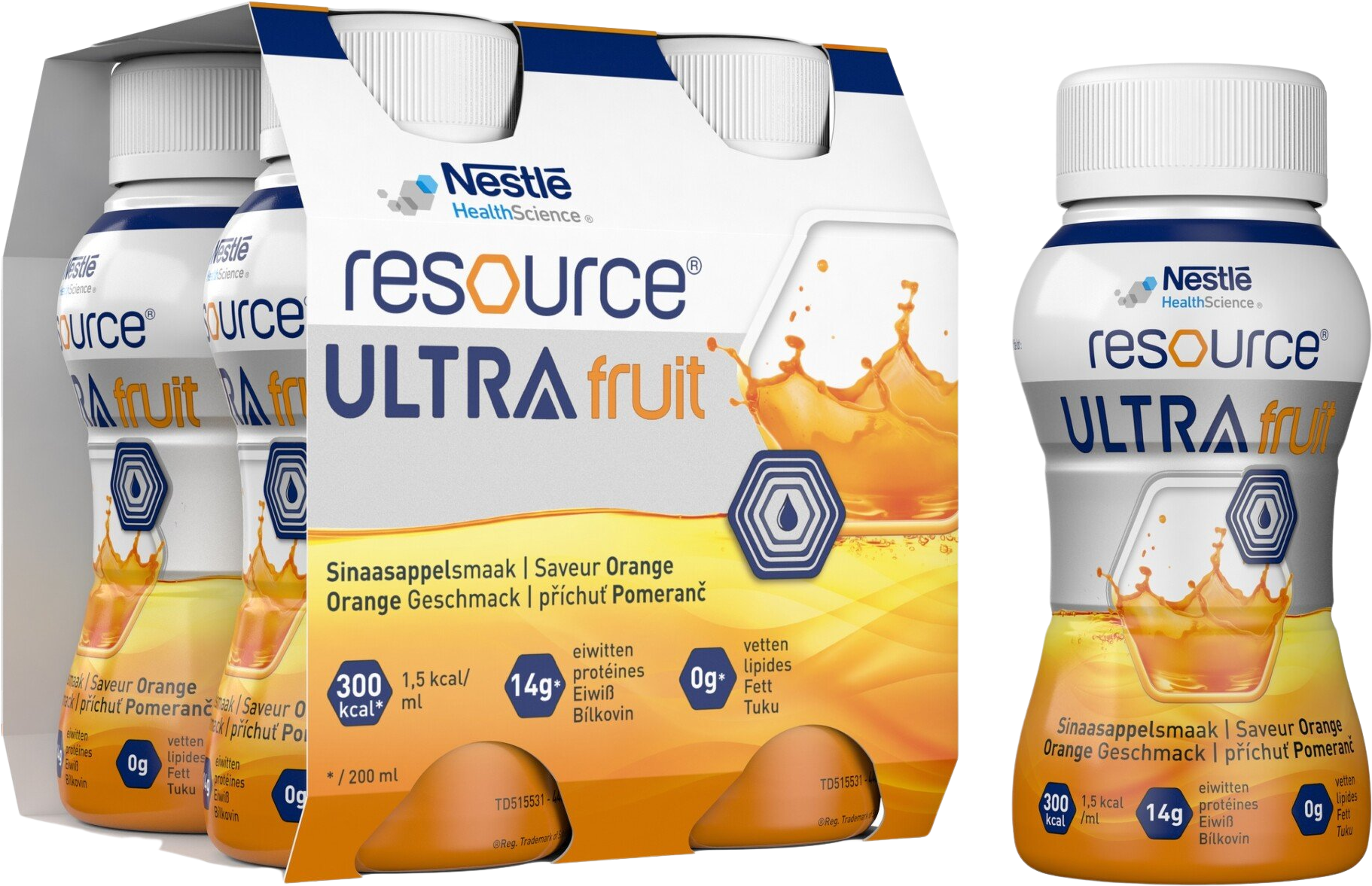 Resource Ultra Fruit Pomeranč příchuť .por.sol. 4 x 200 ml
