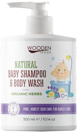 Woodenspoon Dětský sprchový gel a šampon na vlasy 2v1 300 ml