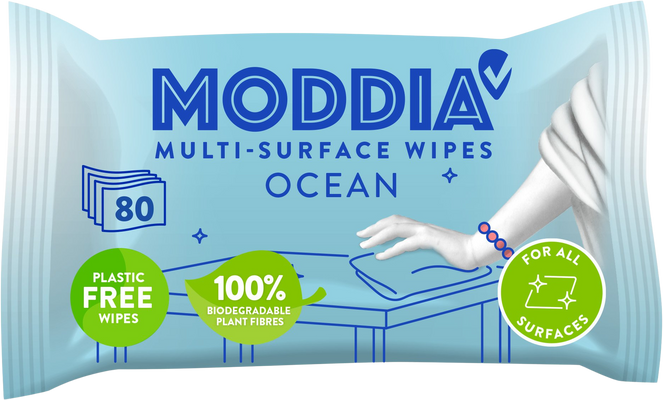 Moddia Vlhčené úklidové ubrousky oceán 80 ks