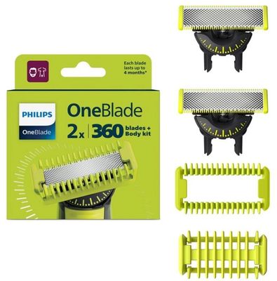 Philips OneBlade Náhradní břity 360 + nástavce QP624/50 2 ks