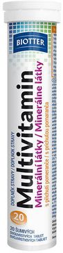 Biotter Multivitamín minerální látky 20 šumivých tablet