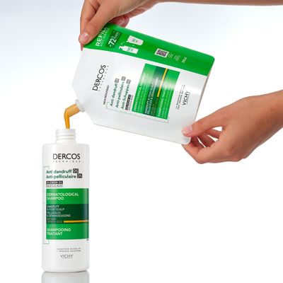 Vichy DERCOS Šampón proti lupům se SELENIEM DS pro suché vlasy - náhradní náplň 390 ml