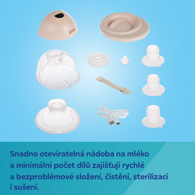 Canpol babies Elektrická odsávačka mateřského mléka do podprsenky Hands-Free 2.0 150 ml