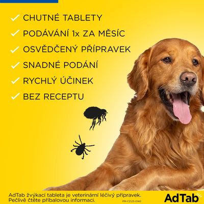 AdTab 900mg Žvýkací tableta pro psy 22 - 45kg