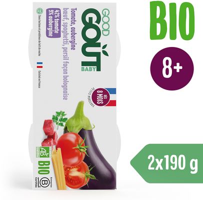 Good Goût BIO Špagety s lilkem a hovězím masem 2 x 190 g