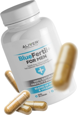 Aliver BlueFertil+ mužská plodnost 120 kapslí