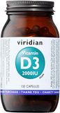 Viridian Vitamin D3 2000iu 150 kapslí