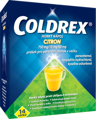 Coldrex Horký nápoj Citron sáčky 14 sáčků