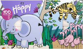Bella Baby Happy kapesníky mix (slon, pes, husy) 100 ks