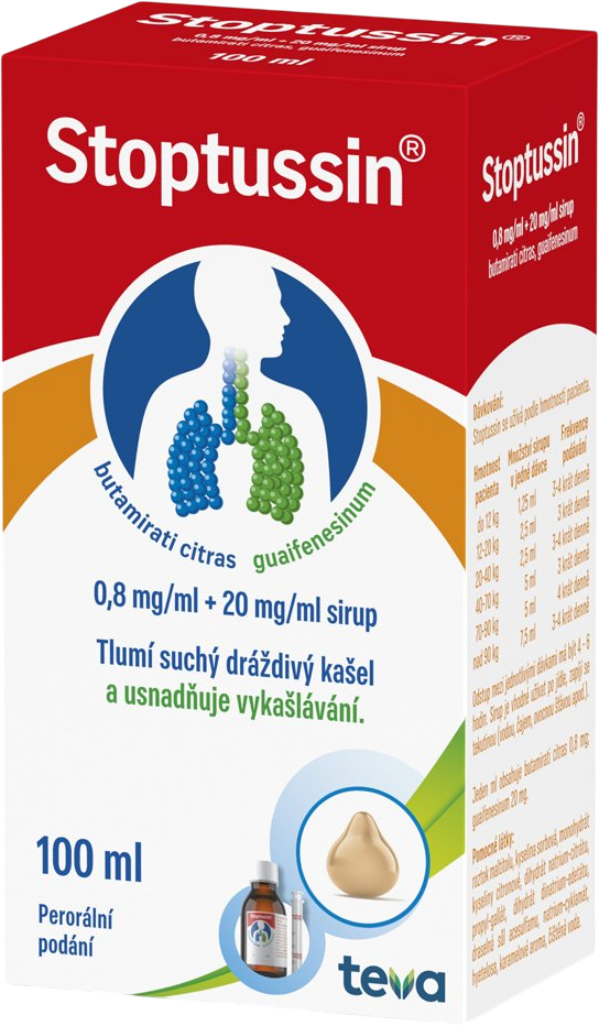 Stoptussin 0,8MG/ML+20MG/ML sirup 100 ml