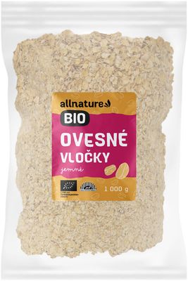 Allnature Ovesné vločky jemné BIO 1000 g