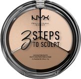 NYX Professional Makeup 3 Steps to Sculpt Konturovací paletka odstín Fair 5 g