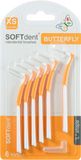 SOFTdent Butterfly Mezizubní kartáček zahnutý XS 6 ks