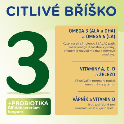 Sunar Sensitive 3 batolecí mléko, 500 g