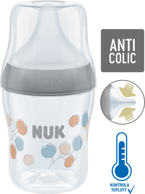 Nuk Perfect Match láhev s kontrolou teploty, šedá 150 ml
