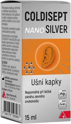 Coldisept NanoSilver ušní kapky 15 ml