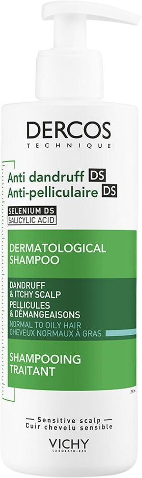Vichy Dercos Šampon proti lupům na normální až mastné vlasy 390 ml