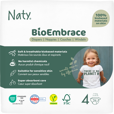 Naty Plenky Bioembrace Maxi 7 - 18 kg, 26 ks