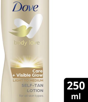 Dove Care & Visible Glow Tělové mléko, Fair-Medium 250 ml