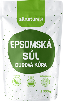 Allnature Epsomská sůl dubová kůra 1000 g