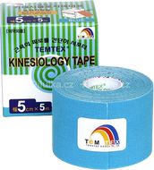 Temtex KINESOLOGY TAPE Tejpovacia páska, modrá, 5 m