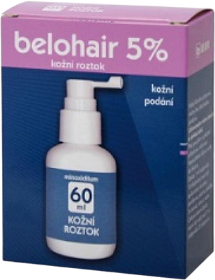 Belohair 5% dermální roztok 60 ml