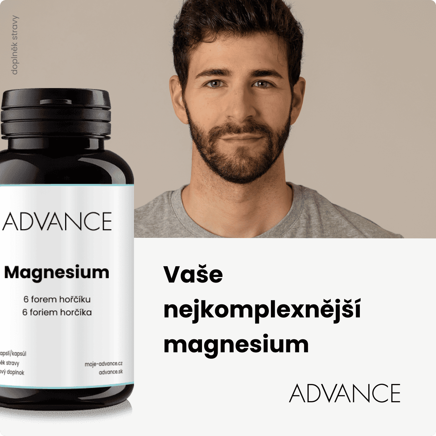ADVANCE Magnesium 6 forem hořčíku 90 kapslí