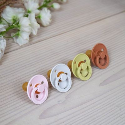 BIBS Colour Noční dudlíky z přírodního kaučuku - velikost 2, Blush/Vanilla 2 ks