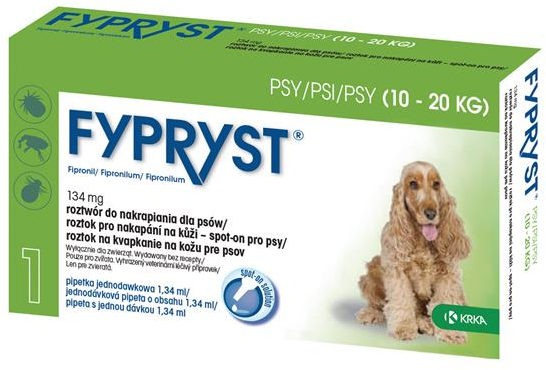 Fypryst Spot-on pro psy M 10-20 kg 1.34 ml